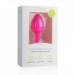 Анальная пробка с кристаллом Easytoys, силиконовая, розовая, 7.5 х 2.8 см.
