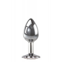 Анальная пробка с камнем A&E CLEAR GEM ANAL PLUG MEDIUM Анальная пробка с камнем A&E CLEAR GEM ANAL PLUG MEDIUM
