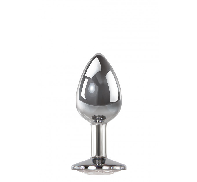 Анальная пробка с камнем A&E CLEAR GEM ANAL PLUG MEDIUM