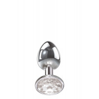 Анальная пробка с камнем A&E CLEAR GEM ANAL PLUG MEDIUM