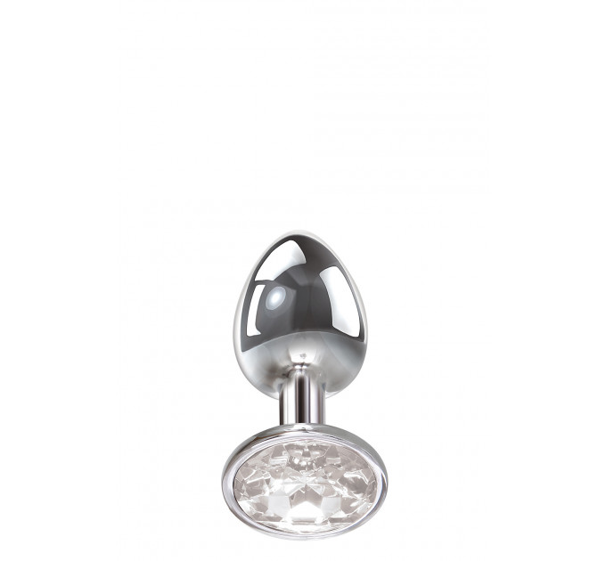 Анальная пробка с камнем A&E CLEAR GEM ANAL PLUG MEDIUM