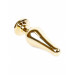 Анальная пробка с камнем Plug-Jewellery Gold BUTT PLUG- Clear