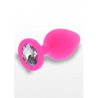 Анальная пробка с кристаллом Toy Joy Diamond Booty Jewel розовый, Large