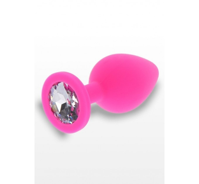 Анальна пробка з кристалом Toy Joy Diamond Booty Jewel рожевий, Large