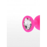 Анальная пробка с кристаллом Toy Joy Diamond Booty Jewel розовый, Large