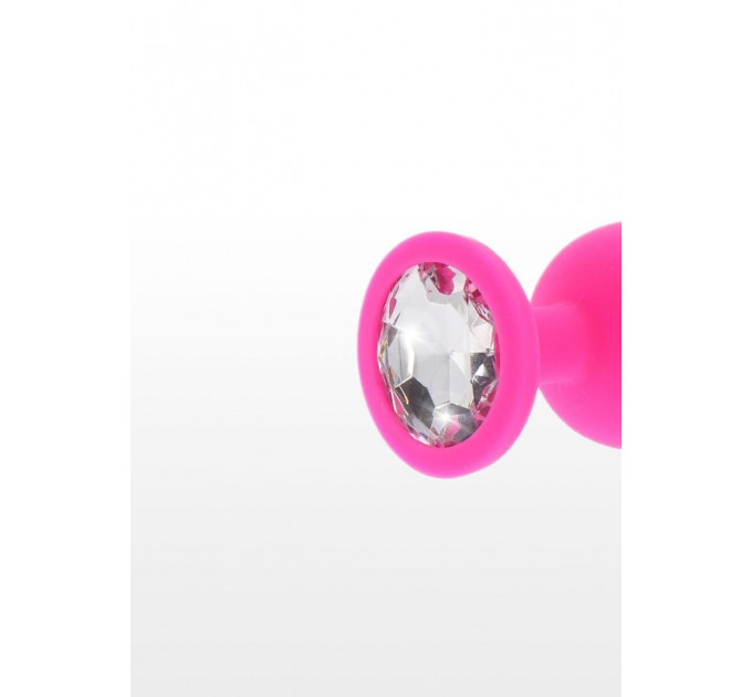 Анальна пробка з кристалом Toy Joy Diamond Booty Jewel рожевий, Large