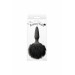 Анальная пробка с мягким пушистым хвостом кролика BUNNY TAILS MINI BLACK BLACK FUR