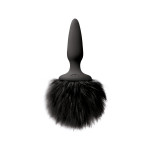 Анальная пробка с мягким пушистым хвостом кролика BUNNY TAILS MINI BLACK BLACK FUR
