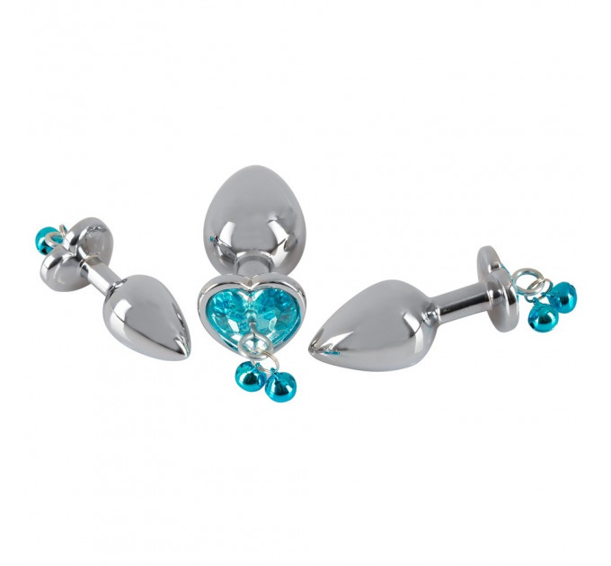 Анальні пробки з повідцем You2Toys Butt Plug Set, сріблясті