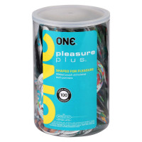 Банка презервативов ONE Pleasure Plus, 100 шт Банка презервативов ONE Pleasure Plus, 100 шт