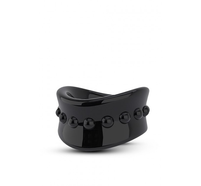 Эрекционная насадка Stay Hard Beef Ball Stretcher черная, 5 см