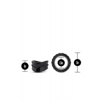 Эрекционная насадка Stay Hard Beef Ball Stretcher черная, 5 см