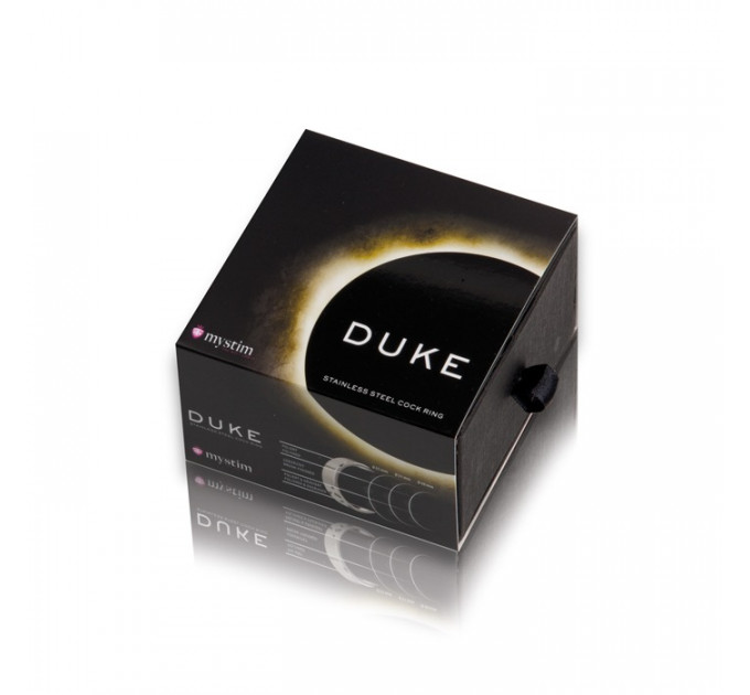 Эрекционное плоское кольцо "Mystim Duke" из нержавеющей стали, матовое, 55 мм.