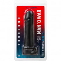Фалоімітатор чорний Doc Johnson Jumbo Jack Man O war, 21х5 см