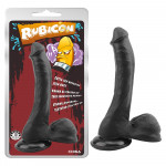 Фаллоимитатор с яичками на присоске Chisa Rubicon, черный