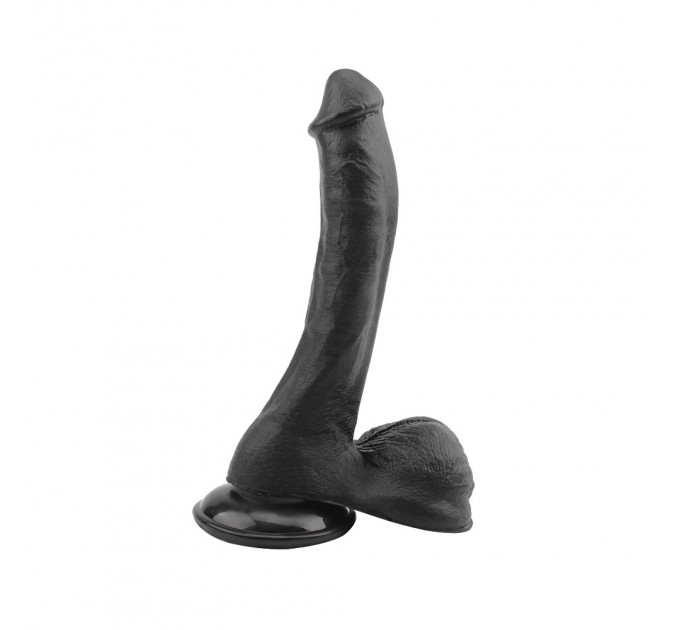 Фаллоимитатор с яичками на присоске Chisa Rubicon, черный