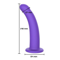 Фалоімітатор страпон на присосці ToyJoy Get Real Silicone Harness Dong фіолетовий, М