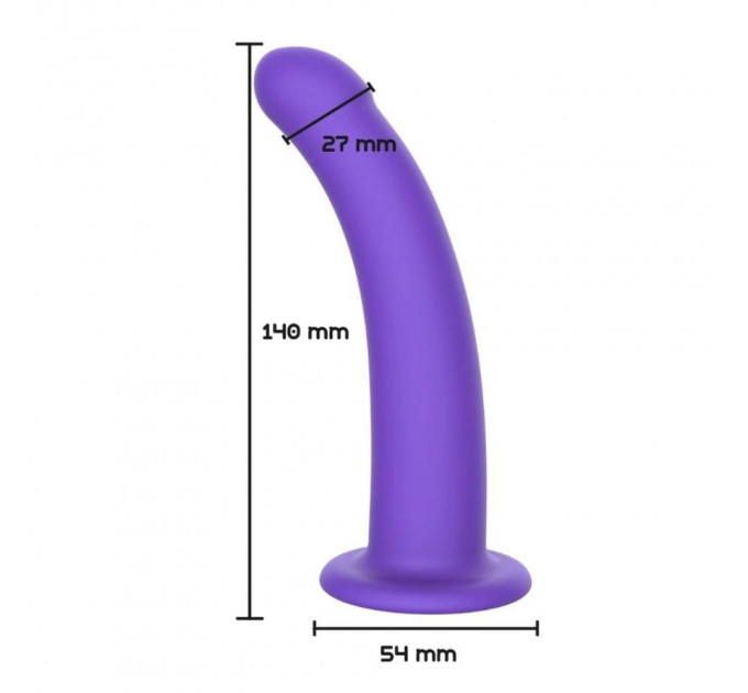 Фаллоимитатор страпон на присоскеToyJoy Get Real Silicone Harness Dong фиолетовый, М