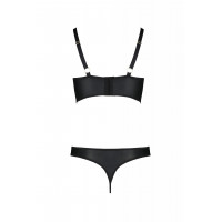 Комплект белья Бра с открытой грудью и Трусики MALWIA BIKINI black S/M - Passion