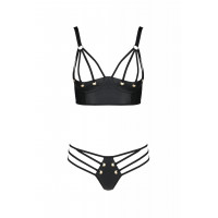 Комплект белья Бра с открытой грудью и Трусики MALWIA BIKINI black S/M - Passion