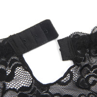 Комплект мереживний пояс для панчіх з трусиками StarNight, чорний, L