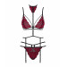 Комплект кружевной с поясом для чулок Obsessive Sugestina 3-pcs set S/M