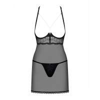 Пеньюар Obsessive Pearlove та стрінги S/M