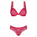 Комплект из двух частей из нежной сетки Obsessive ROUGEBELLE красный, L/XL