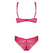 Комплект из двух частей из нежной сетки Obsessive ROUGEBELLE красный, L/XL