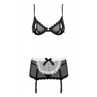 Костюм покоївки чорно-білий Obsessive MAIDME Set 5 S/M