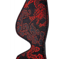 Маска на очі чорна Dream Тoys Blaze Deluxe Blindfold з червоним візерунком у вигляді вишивки