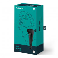 Эргономичный мастурбатор для мужчин с вибрацией Satisfyer Men Wand, черный