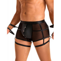 Чоловічі труси напівпрозорі Star Night з обмежувачами для рук, чорні, M