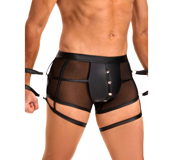 Чоловічі труси напівпрозорі Star Night з обмежувачами для рук, чорні, M