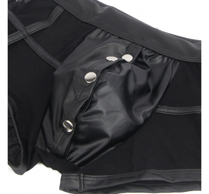 Чоловічі труси напівпрозорі Star Night з обмежувачами для рук, чорні, M