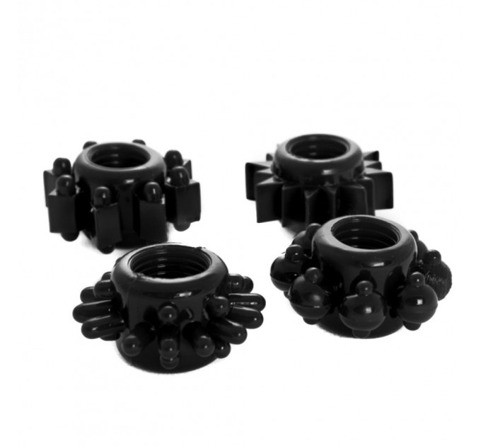 Набор эрекционных колец Chisa Get Lock Cock Rings Set, черные