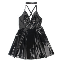 Сукня з чокером, глянсова Star Night Wet Look з імітацією вінілу, чорна, S