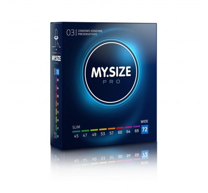 Презервативы латексные My.Size Extra Large 72 мм (цена за упаковку, 3 шт.)