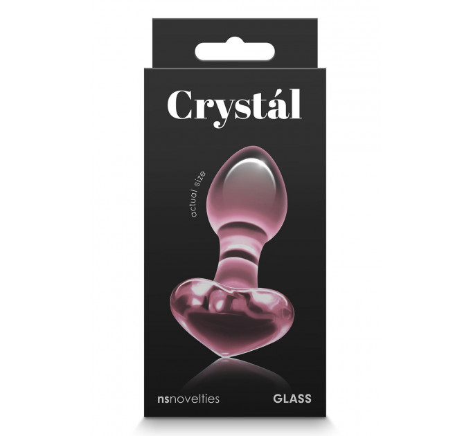 Стеклянная пробка NS Novelties CRYSTAL HEART PINK