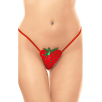 Стринги в виде клубнички Soft Line красные, S/L