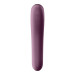 Вакуумный клиторальный стимулятор с вибрацией Satisfyer Dual Kiss wine red