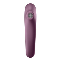 Вакуумный клиторальный стимулятор с вибрацией Satisfyer Dual Kiss, марсаловый