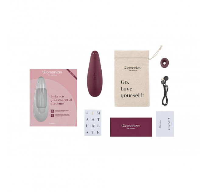 Вакуумний кліторальний стимулятор Womanizer Classic 2 Bordeaux