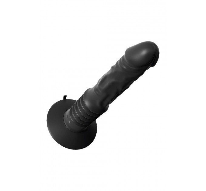 Вібратор анальний реалістичний із фрикціями Pipedream Anal Fantasy на присосці, чорний