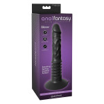 Вібратор анальний реалістичний із фрикціями Pipedream Anal Fantasy на присосці, чорний