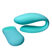 Вібратор для пар Passion Play з пультом, 18 режимів вібрації, бірюзовий