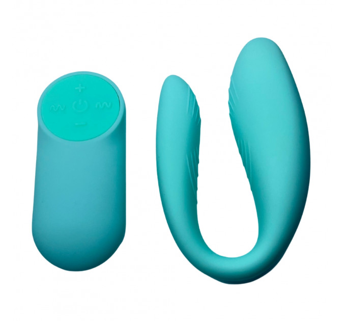Вибратор для пар Passion Play с пультом, 18 режимов вибрации, бирюзовый