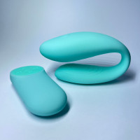 Вібратор для пар Passion Play з пультом, 18 режимів вібрації, бірюзовий