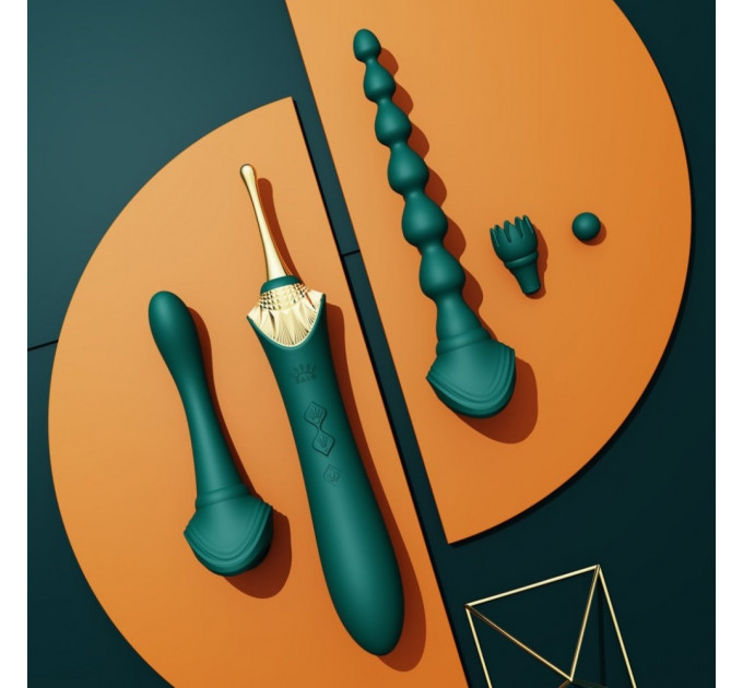 Вибратор двухсторонний универсальный ZALO BESS2 Turquoise Green