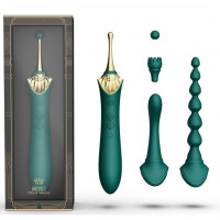 Вібратор двосторонній універсальний ZALO BESS2 Turquoise Green